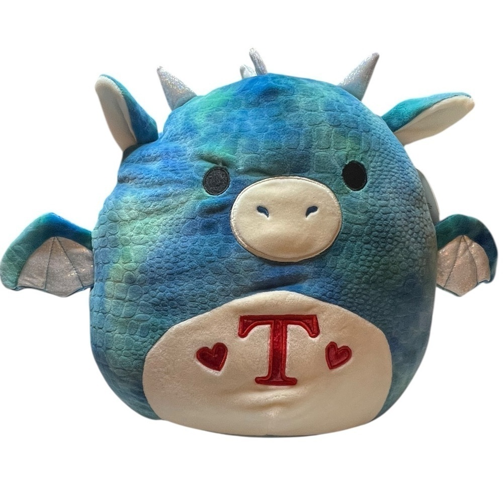 Kellytoy Squishmallow Dominic The Dragon - Letter T  12”